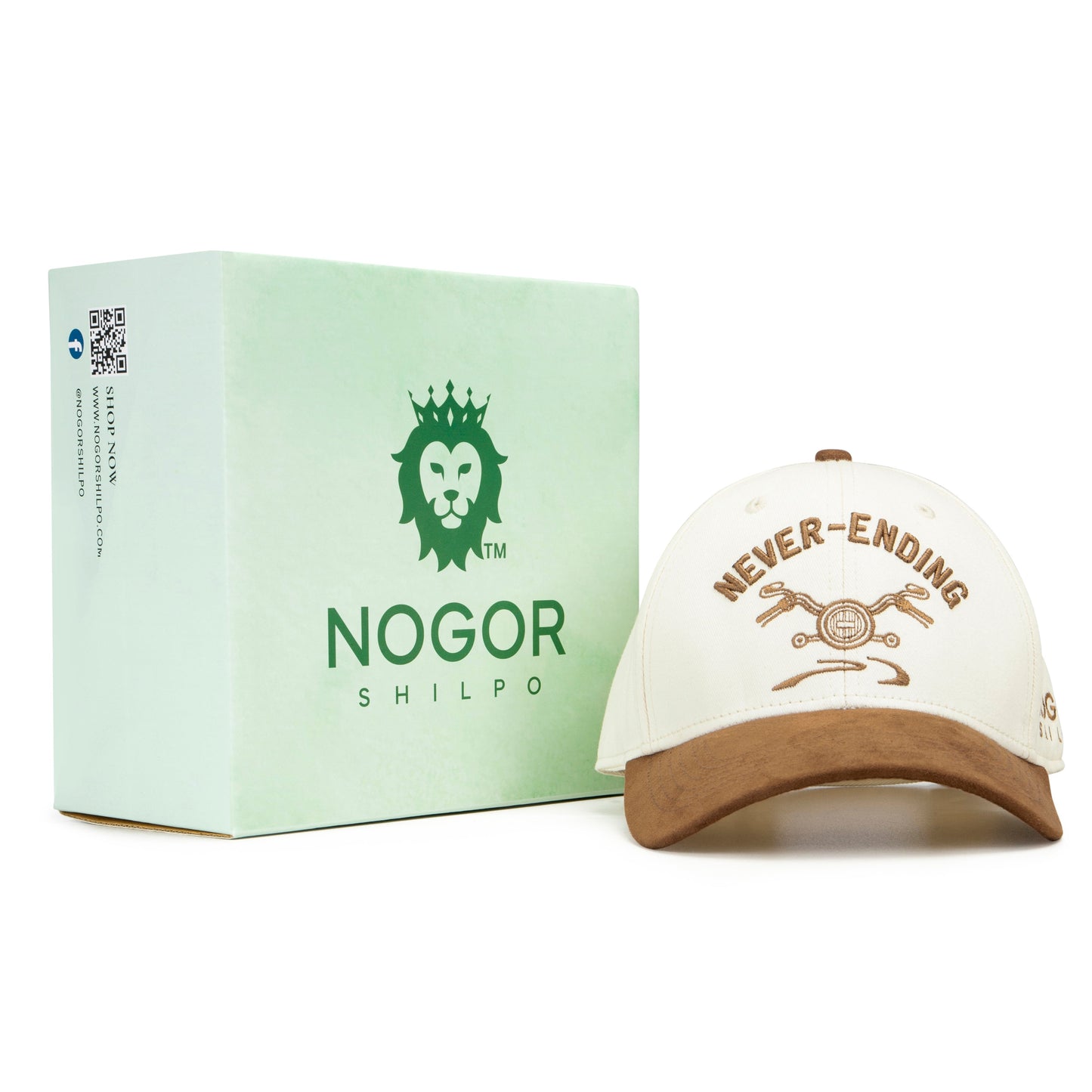 NEVER-ENDING WHITE BROWN SUEDE CAP
