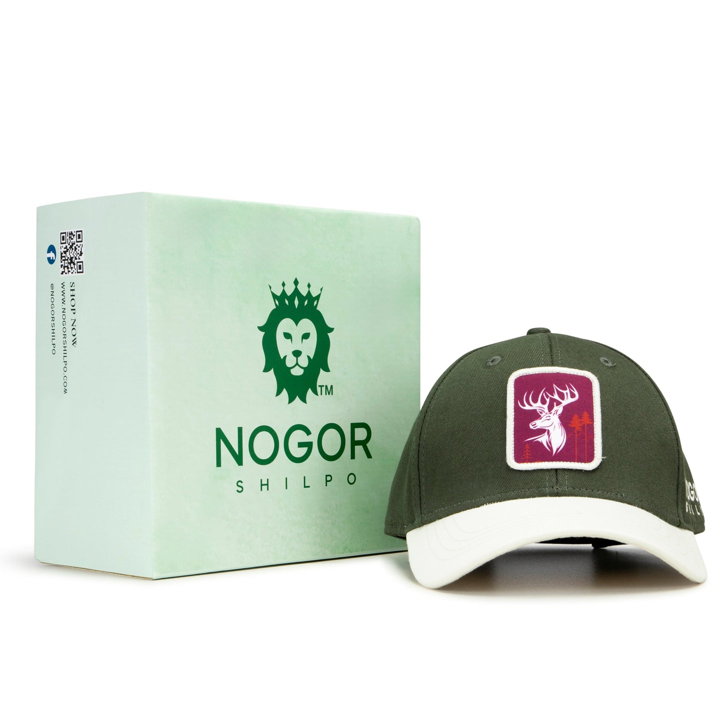 NOGORSHILPO GREEN WHITE DEER CAP
