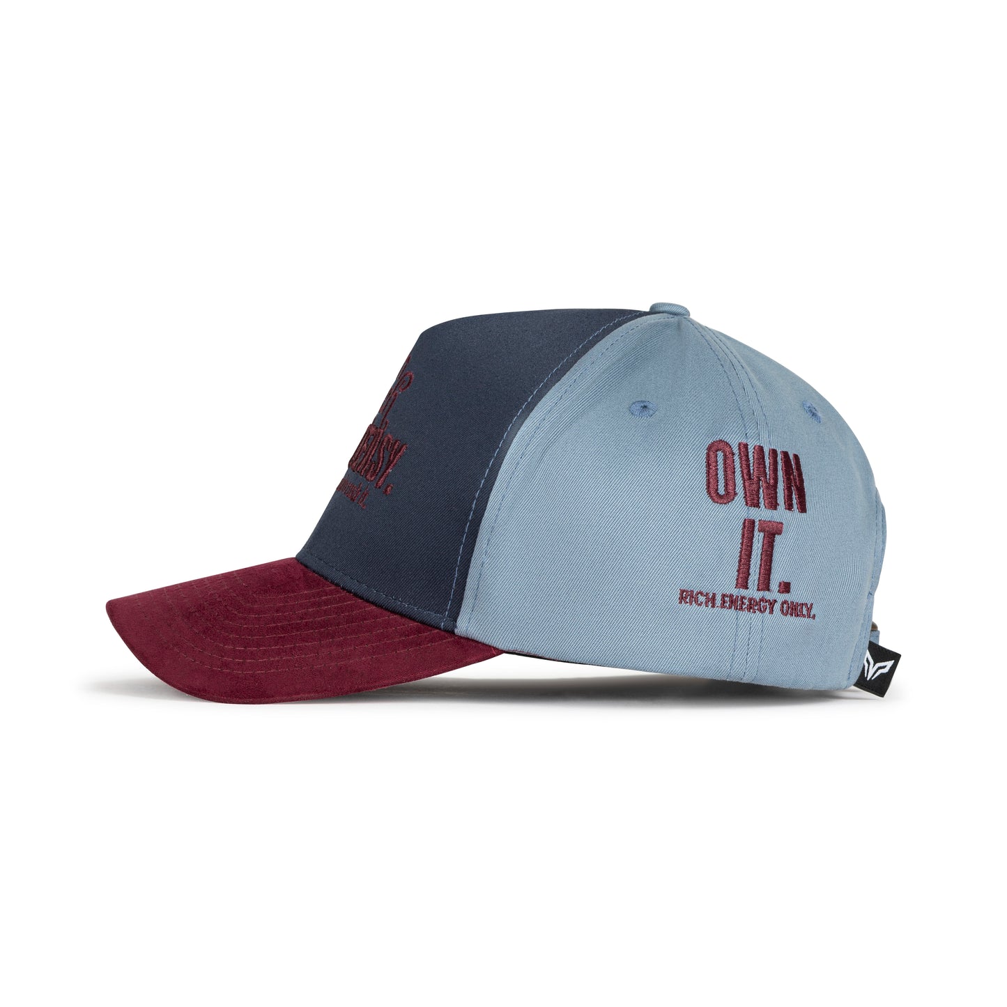 NAVY & MAROON WITH SUEDE BRIM & "TAKE IT EASY"