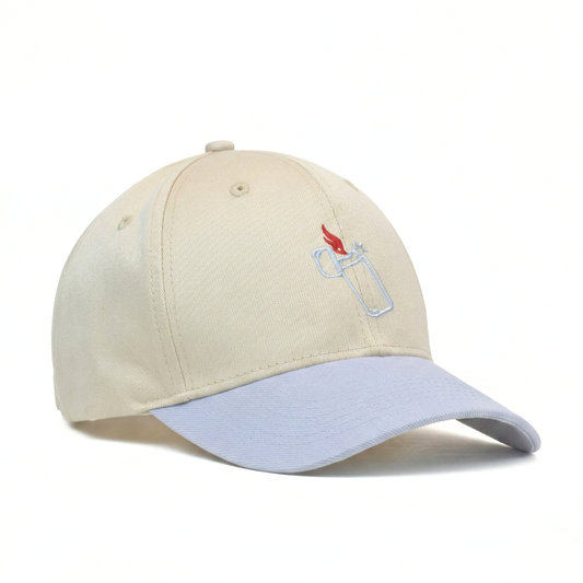 BEIGE & SKY BLUE STREETWEAR CAP - NOGOR SHILPO