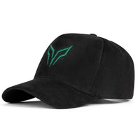 NOGORSHILPO STEALTH BLACK SUEDE HAT | GREEN LOGO