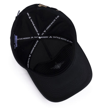 Black Baseball Hat with Green Accent - Minimalist Design