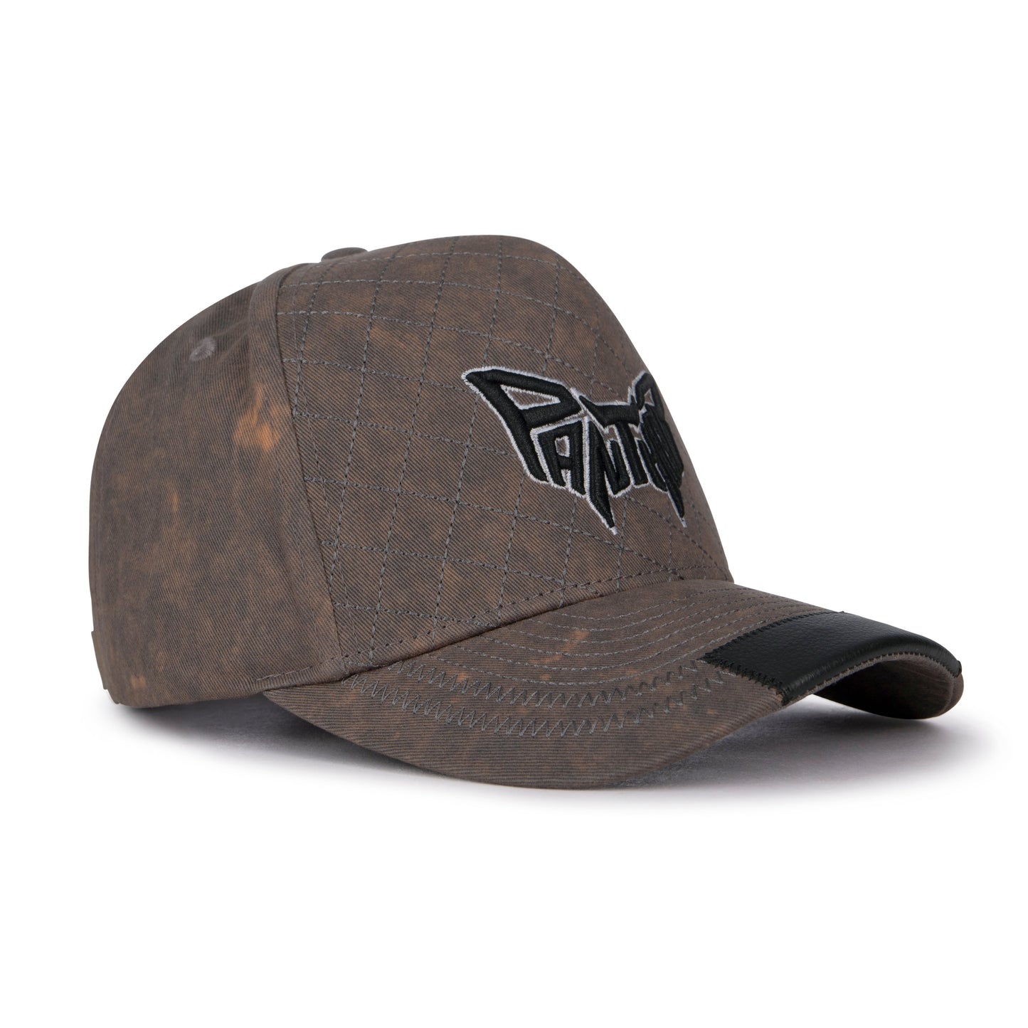 Brown cap with a logo on a white background