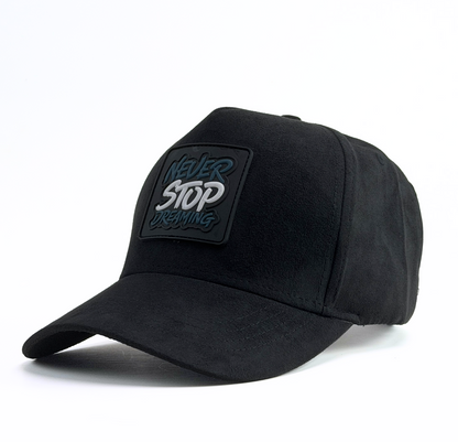 Never Stop Dreaming Black Suede Cap