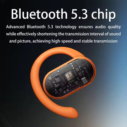 Langsdom Open-Ear Bluetooth 5.3 Earbuds – TWS Wireless Earhook Headphones with Mic, Sports Workout Earphones with Charging Case NogorShilpo