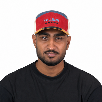 Ask Lil Wayne Cap - Maroon Panel & Leather Accent Brim