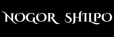 White text 'Nogor Shilpo' on a black background