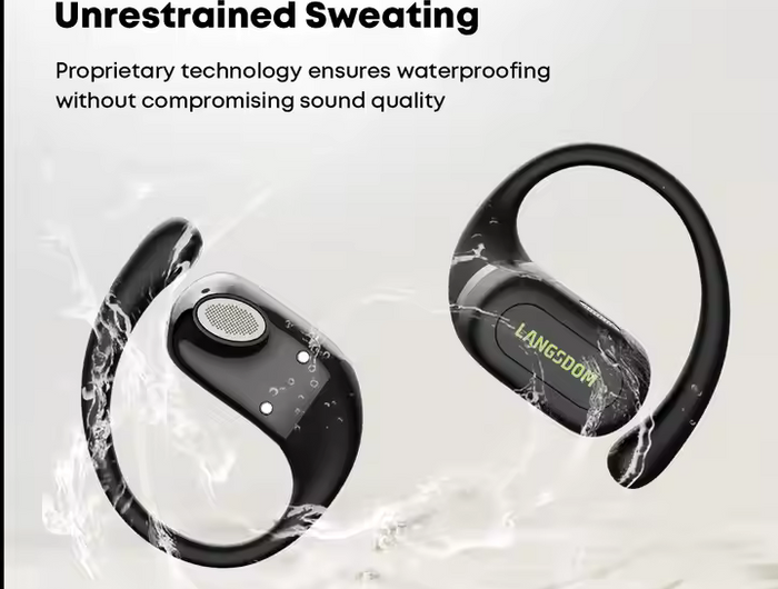 Mini TWS Bone Conduction Sport Headphones – True Wireless Bluetooth 5.3 Earphones with Earhook, Air Pro Style, Waterproof & Noise Reduction NogorShilpo