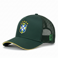 Brazil Football Fan Trucker Cap – Green Mesh Baseball Cap