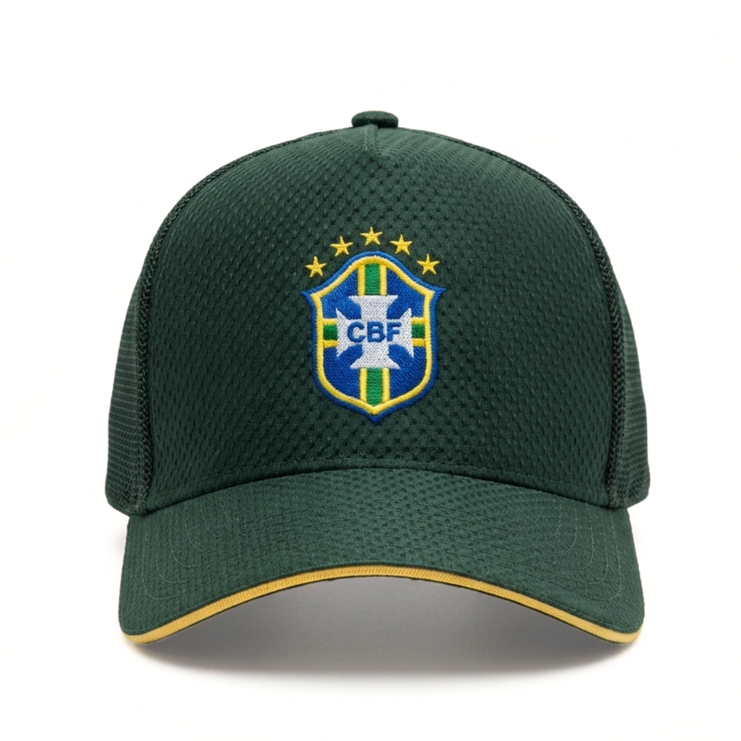 Brazil Football Fan Trucker Cap – Green Mesh Baseball Cap