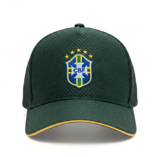 Brazil Football Fan Trucker Cap – Green Mesh Baseball Cap