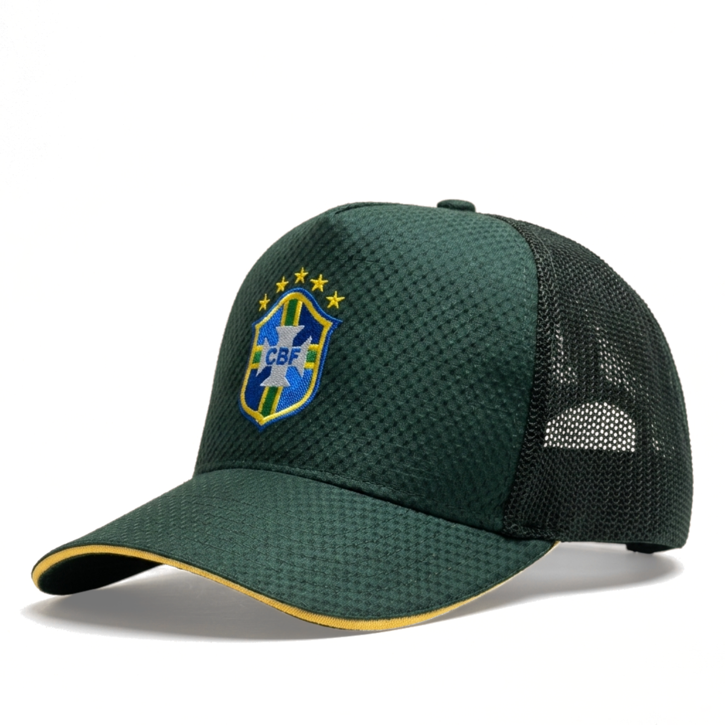 Brazil Football Fan Trucker Cap – Green Mesh Baseball Cap