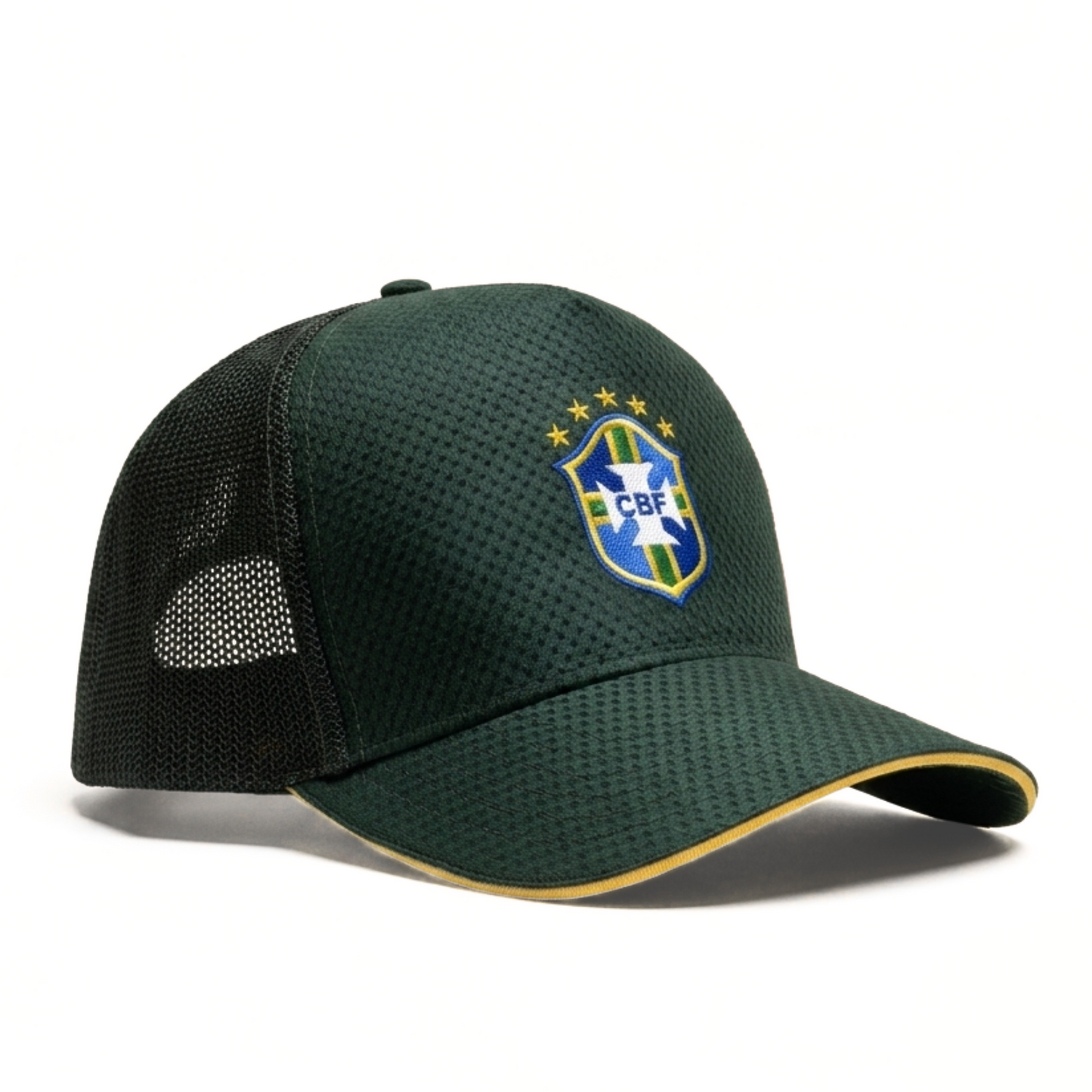 Brazil Football Fan Trucker Cap – Green Mesh Baseball Cap