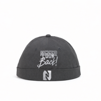 NEVER LOOK BACK DOCKER CAP – CHARCOAL GRAY