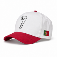 Number 7 Football Fan Cap – White & Red Baseball Cap