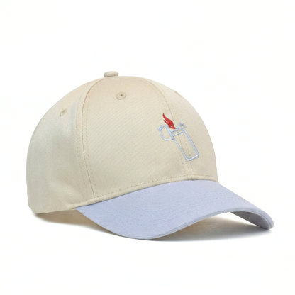 BEIGE & SKY BLUE STREETWEAR CAP - NOGOR SHILPO