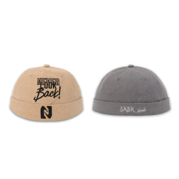 BEIGE CORDUROY BRIMLESS & URBAN DOCKER CAP – SABR